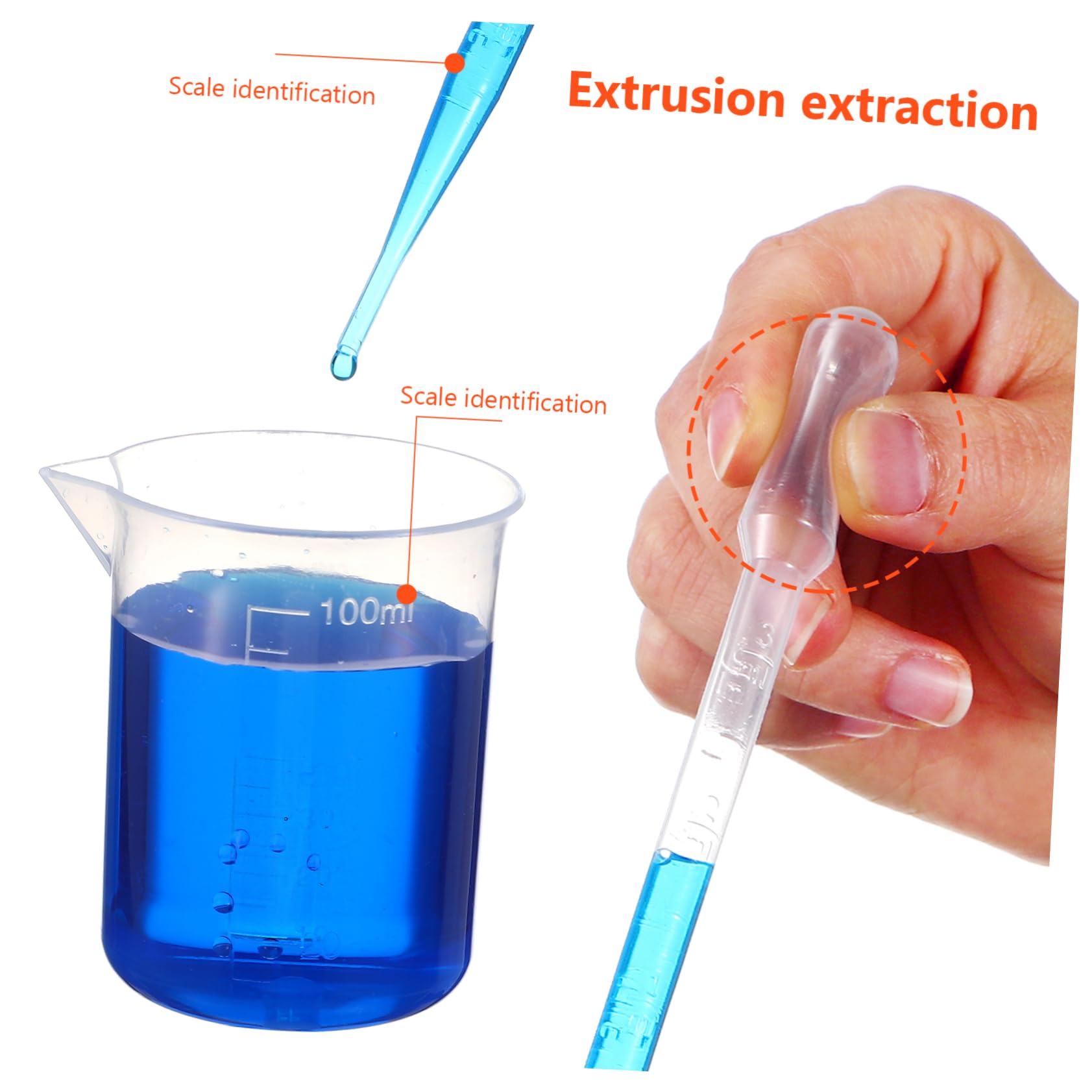 Mobestech 3sets Cilindri Graduati Becher e Pipette Da Laboratorio Per Misurazioni Cucina e Scienze Resistente Sostanze Chimiche e Acidi