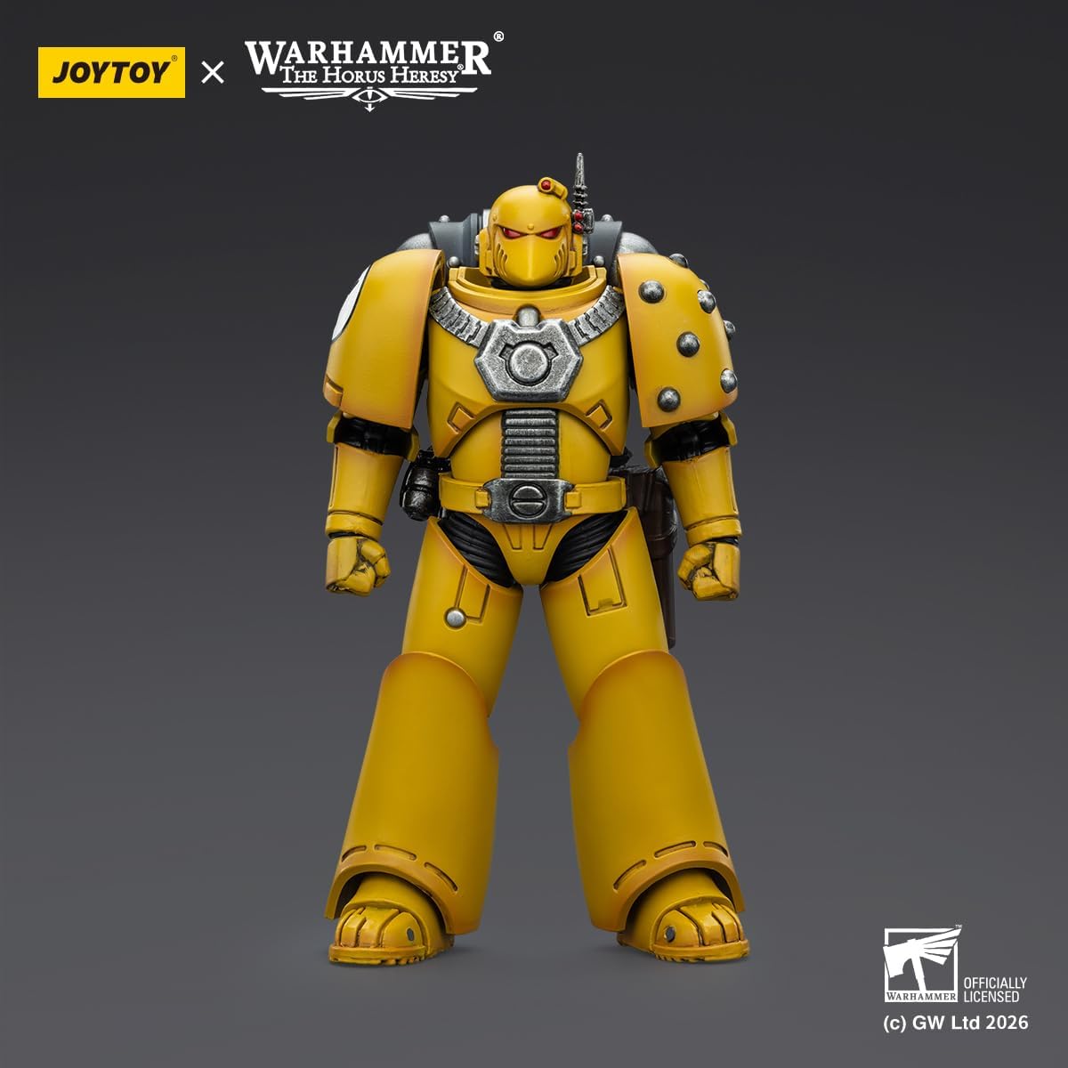 JOYTOY Warhammer 40K 1/18 Action Figure Imperial Fist MKVI Tactical Legionary 4.8in Mecha Toy Collector's Gift. Suitable for 15 Years and Above