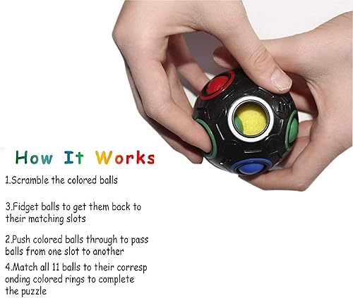 Vista 5 de Rubiks Cube Rainbow Ball Rompecabezas a juego