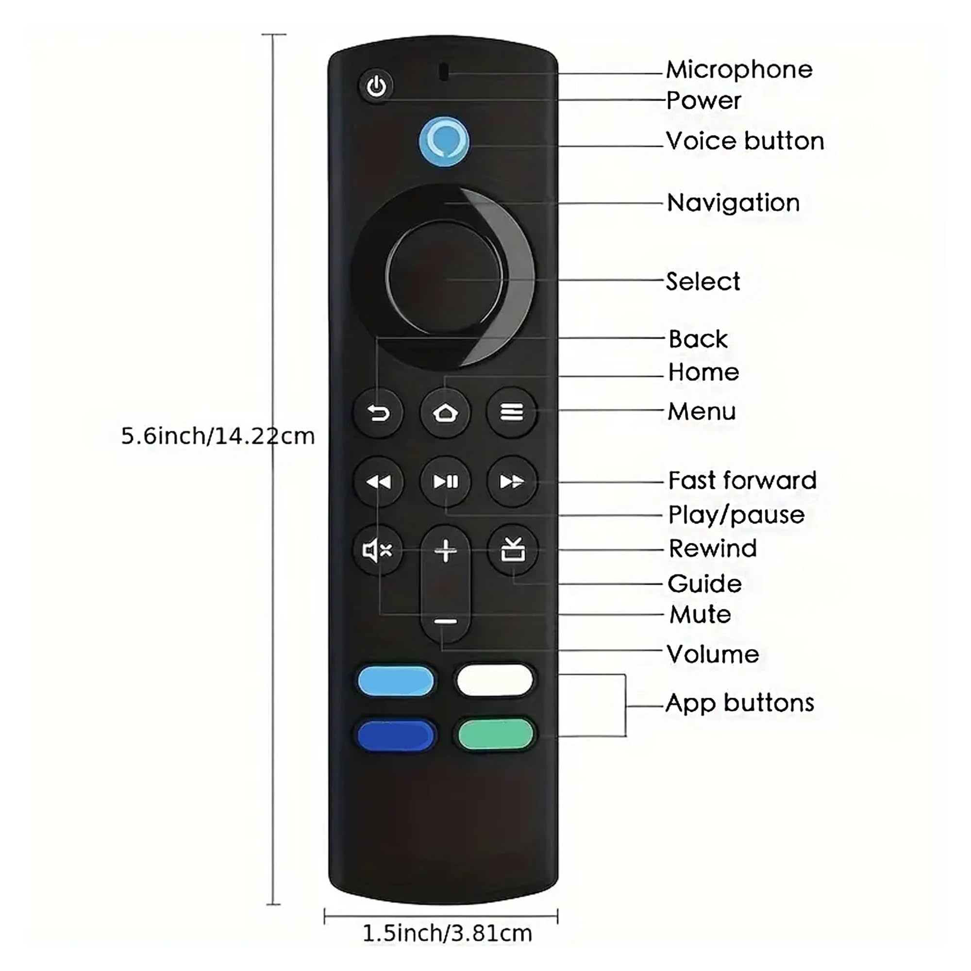 Pilot zamienny głosowy L5B83G do telewizorów TV Stick 2./3./4K 3. generacji