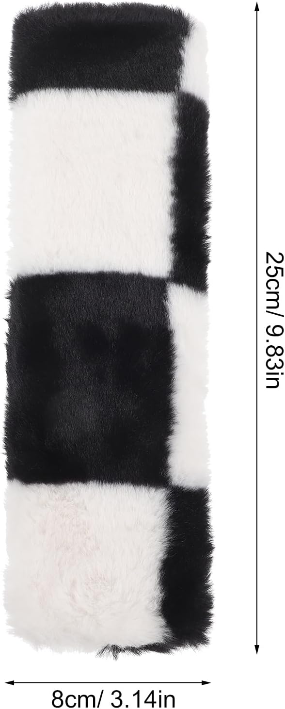 Gatuida 2 Pcs Decorate Comfortable Seats Strap Covers Pads Shoulder Strap Shoulder Strap Cushion Checkered Belt Cover Protector Car Seats Strap Cover Soft Seat