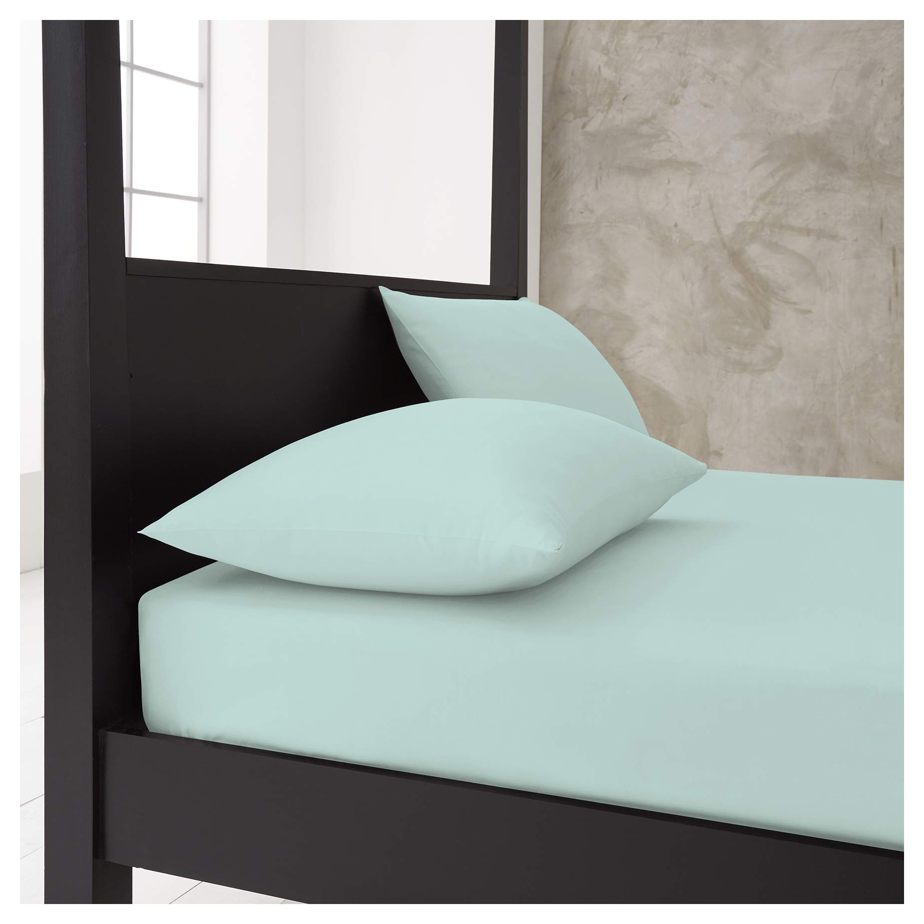 Gaveno Cavailia Super Soft Plain Dyed Diamond Housewife Pillow Cases [ 48 x 74 Cm - Aqua ]