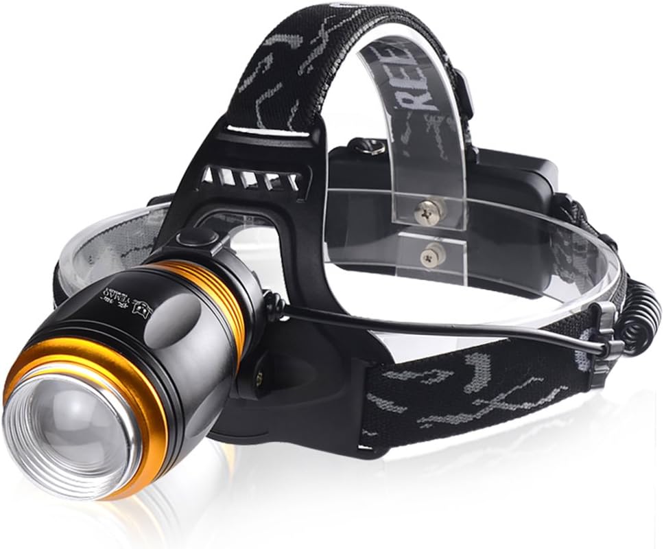 Lylg Rechargeable Headlamp Head Torch Light 5 LED Light Waterproof Ideal For Camping Running Outdoor Light Camping Lantern (No Battery)