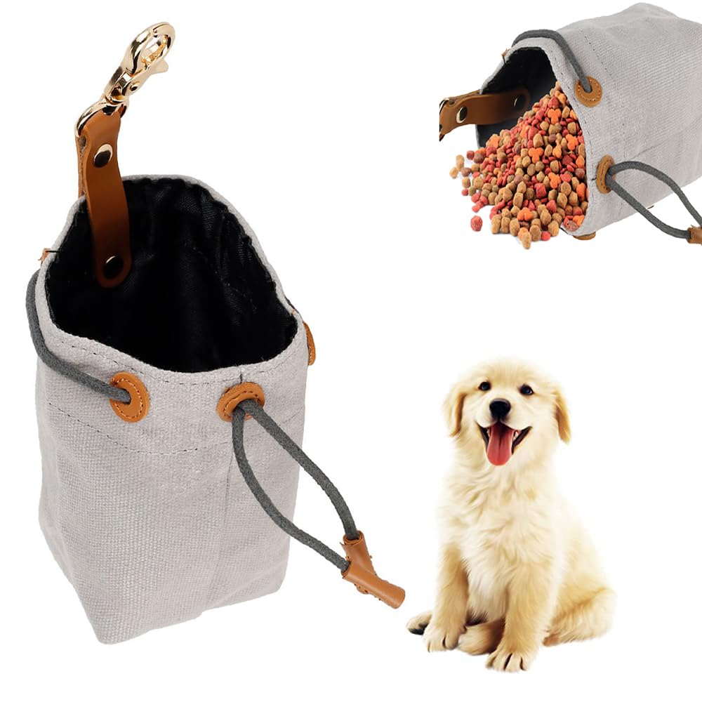 Bolsa de Comida,para golosinas para Perros,para Perros Bolsa Hebilla y Cuerda tensora,para adiestramiento Cierre Bolsa Snack,Bolsa de alimentación.