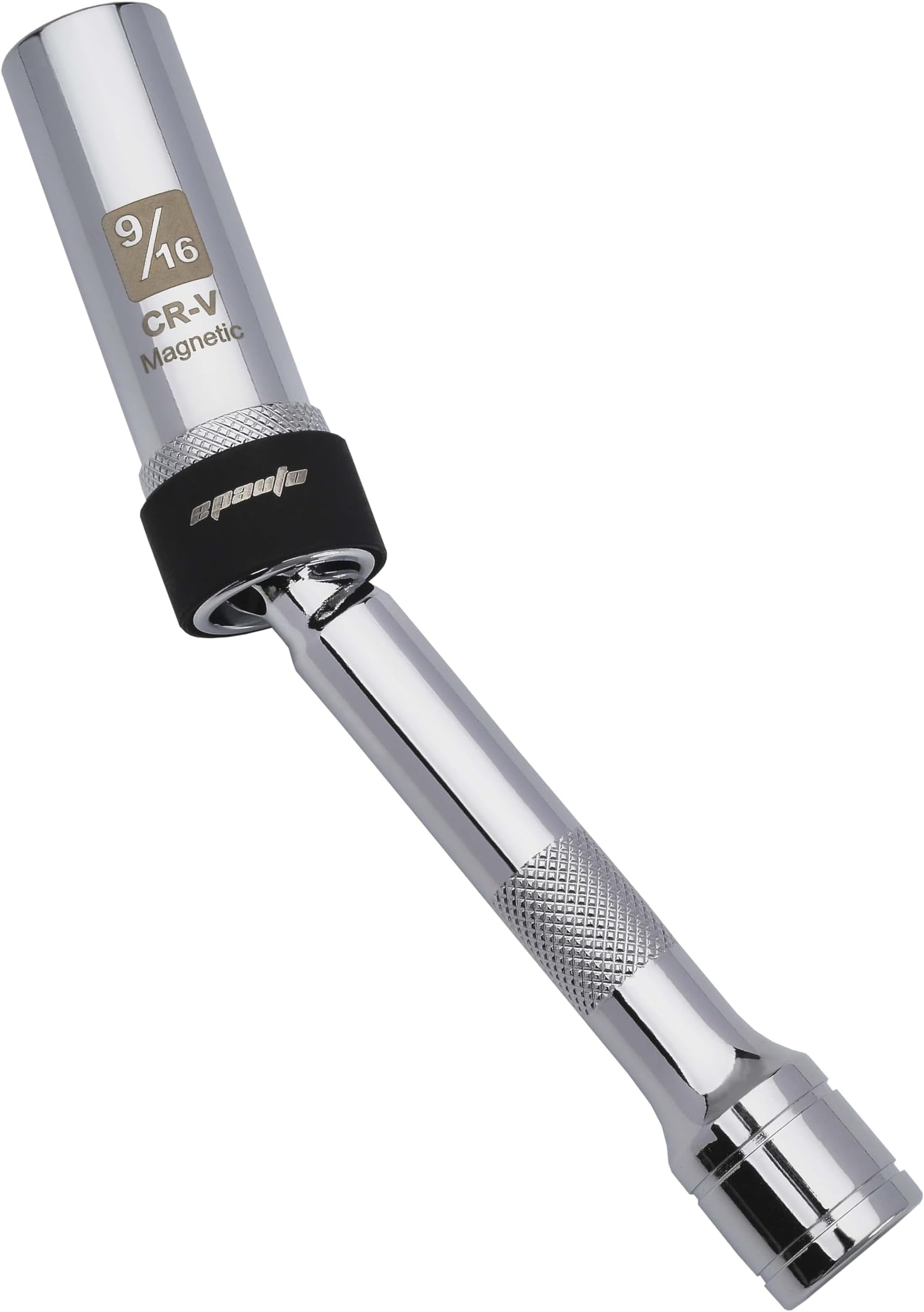 EPAuto Swivel 9/16" Magnetic Spark Plug Socket, 6 Point 3/8" Drive x 6-Inch