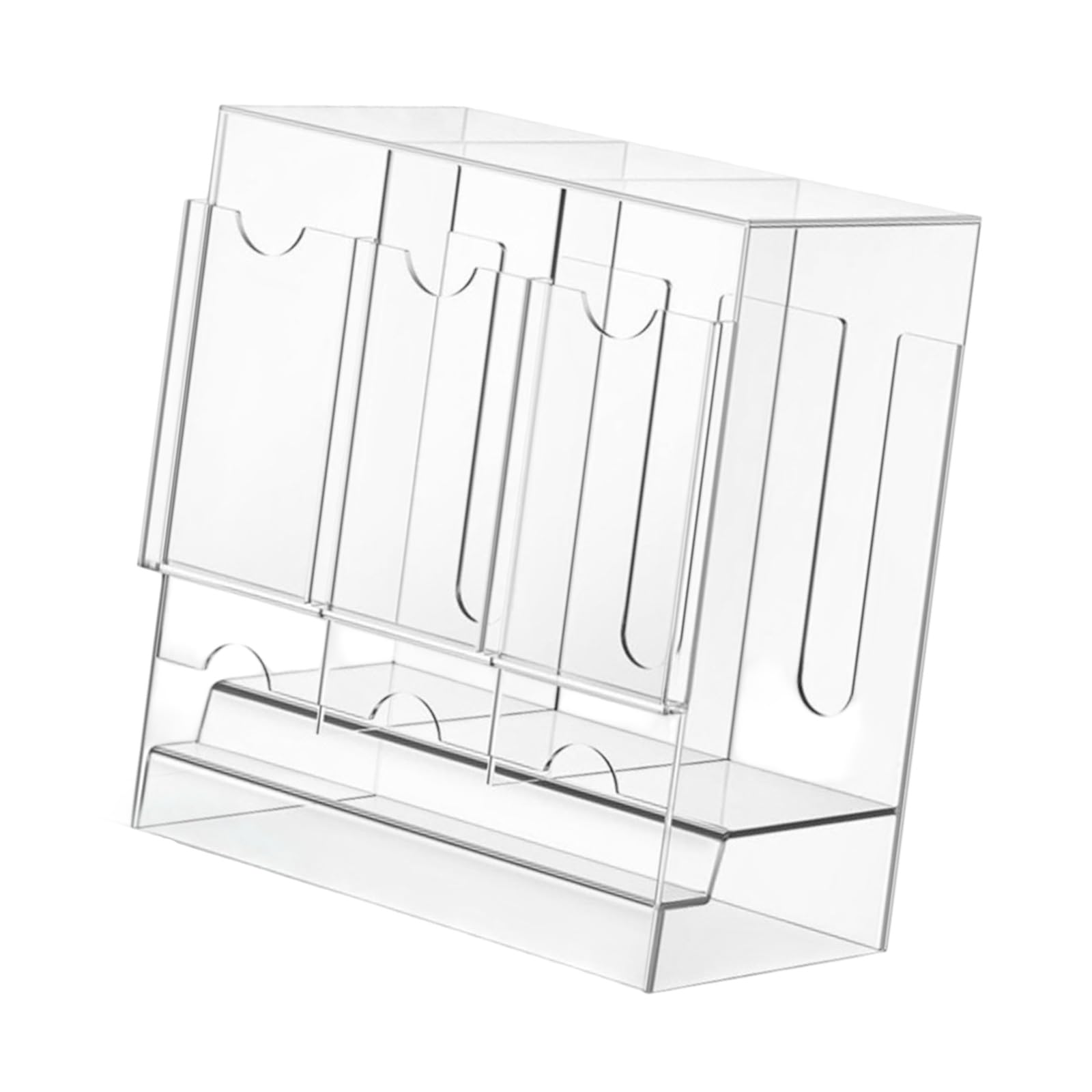 Kaeltsyn Sturdy ABS Card Display Case with Builts in Dispenser for Quick Retrieval Clear Card Storage
