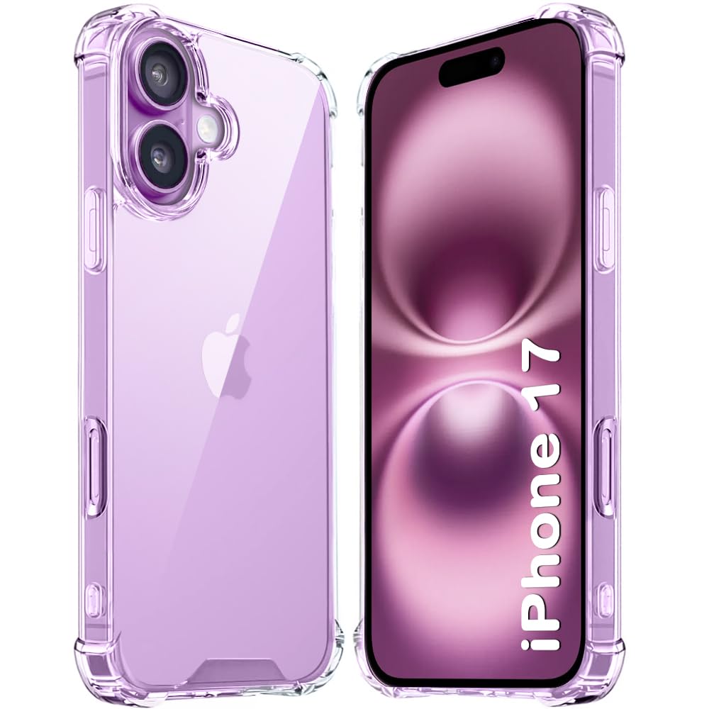 TheGiftKart Crystal Clear Back Cover Case for iPhone 17 | 360 Degree Protection | Shock Proof Design | Transparent Back Cover Case for iPhone 17 (PC & TPU, Transparent Bumper)