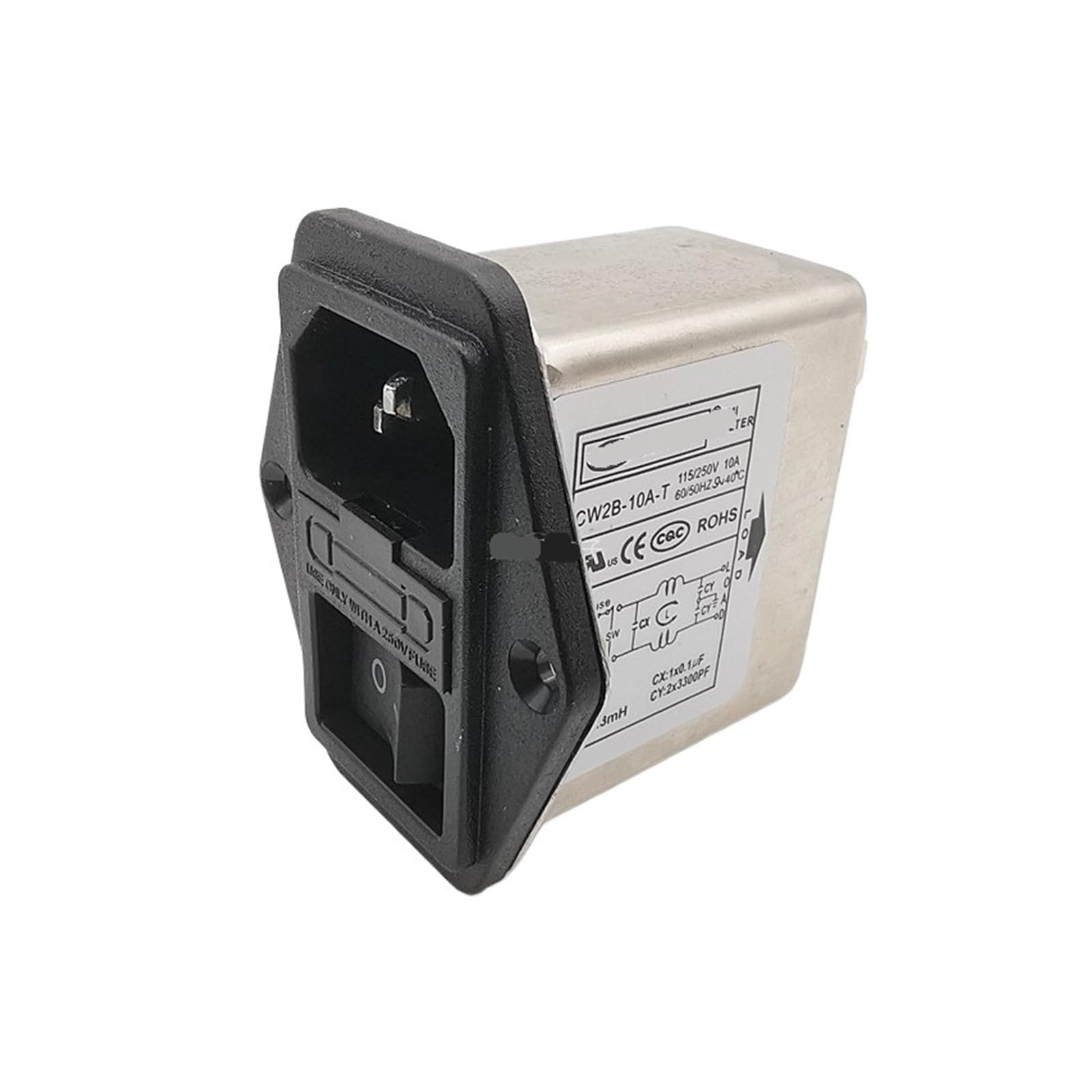 CW2B-10A-T Sicherheitsschalter Steckdose Netzfilter 3 in 1 220V 10A