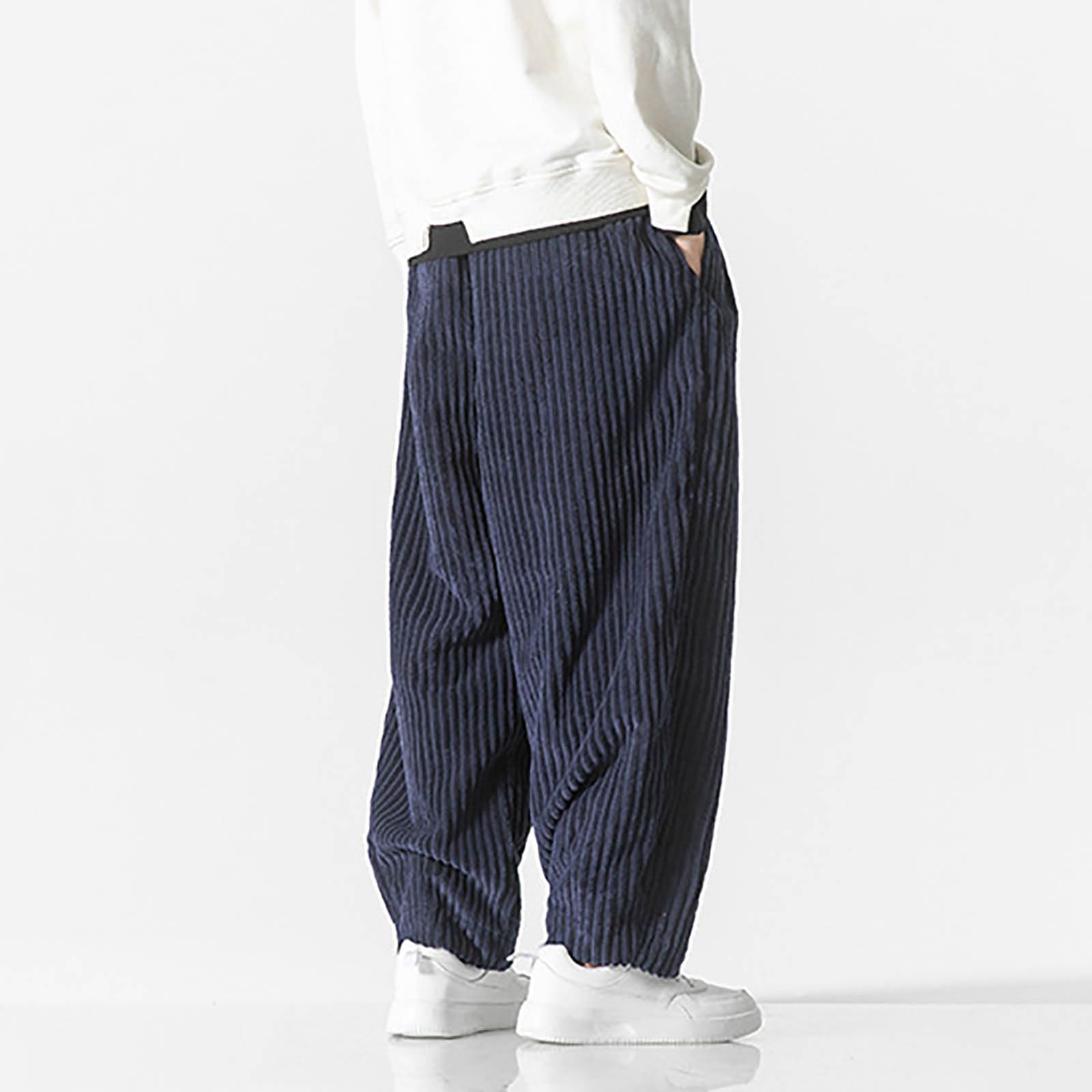 Pantaloni in cotone lino da uomo Cargo casual multitasca morbido traspirante morbido estate coulisse da spiaggia vacanze viaggi tempo libero ufficio A54