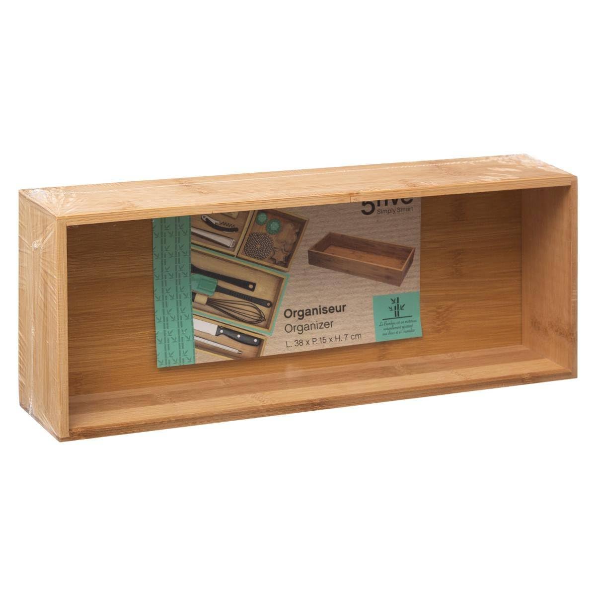 5five - organizer 15x38cm "tidy smart bambus