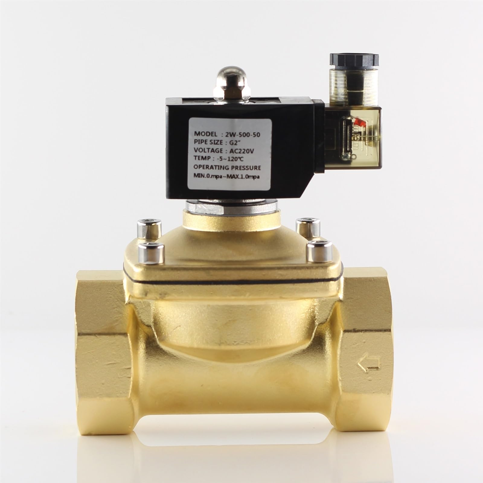 Électrovanne AC 24V G1 pouce avec joint en Viton 120°C pour contrôle des fluides