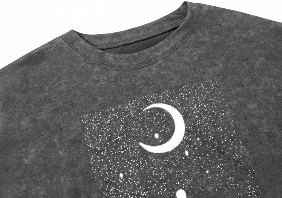 SOFIA'S Choice Women Washed Short Sleeve Graphic Tees Crop Tops Summer Casual Loose Basic Cotton T Shirts - Image 3