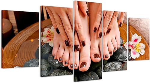 Miniatura 1 de Lienzo decorativo para pared, spa, tratamiento de pedicura, pósteres e impresiones para masaje de pies, sala de belleza, arte de pared moderno para