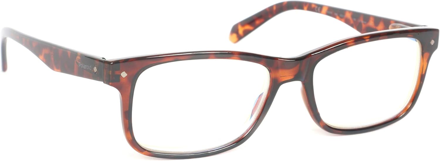 Polaroid Sunglasses PLD 0020/R Rectangular Reading Glasses, Havana, 55mm + 3