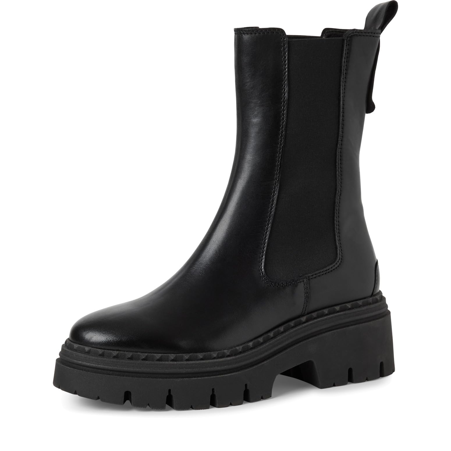 Tamaris Women's Leather Boots, Black (Black Leather), 39 EU