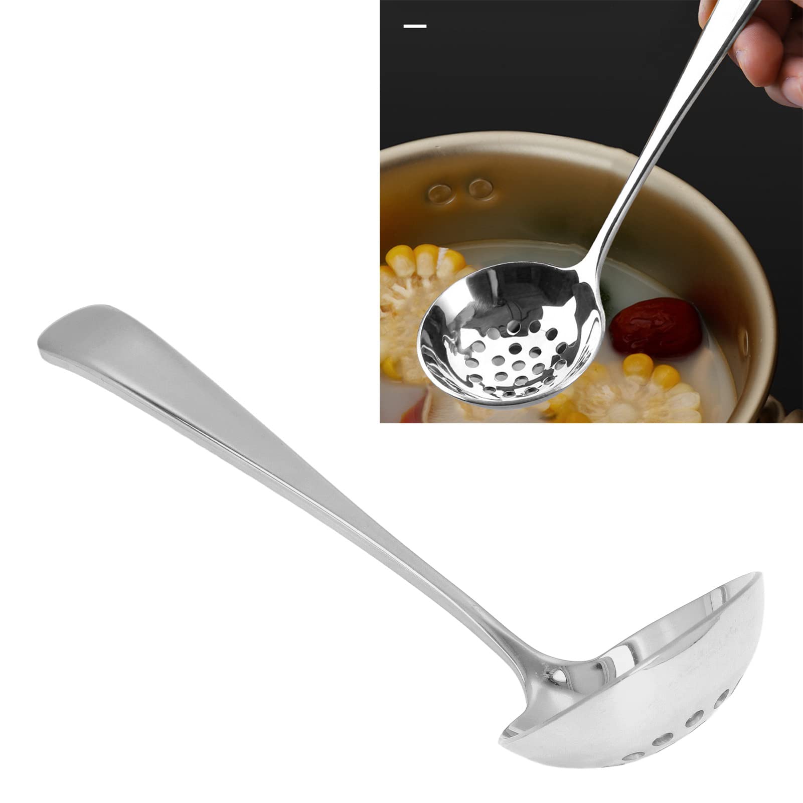 Cuillère à Soupe Louche En Acier Inoxydable 304, Avec Longue Poignée, Grande Tête Ronde, Ramen, Ustensiles De Cuisine