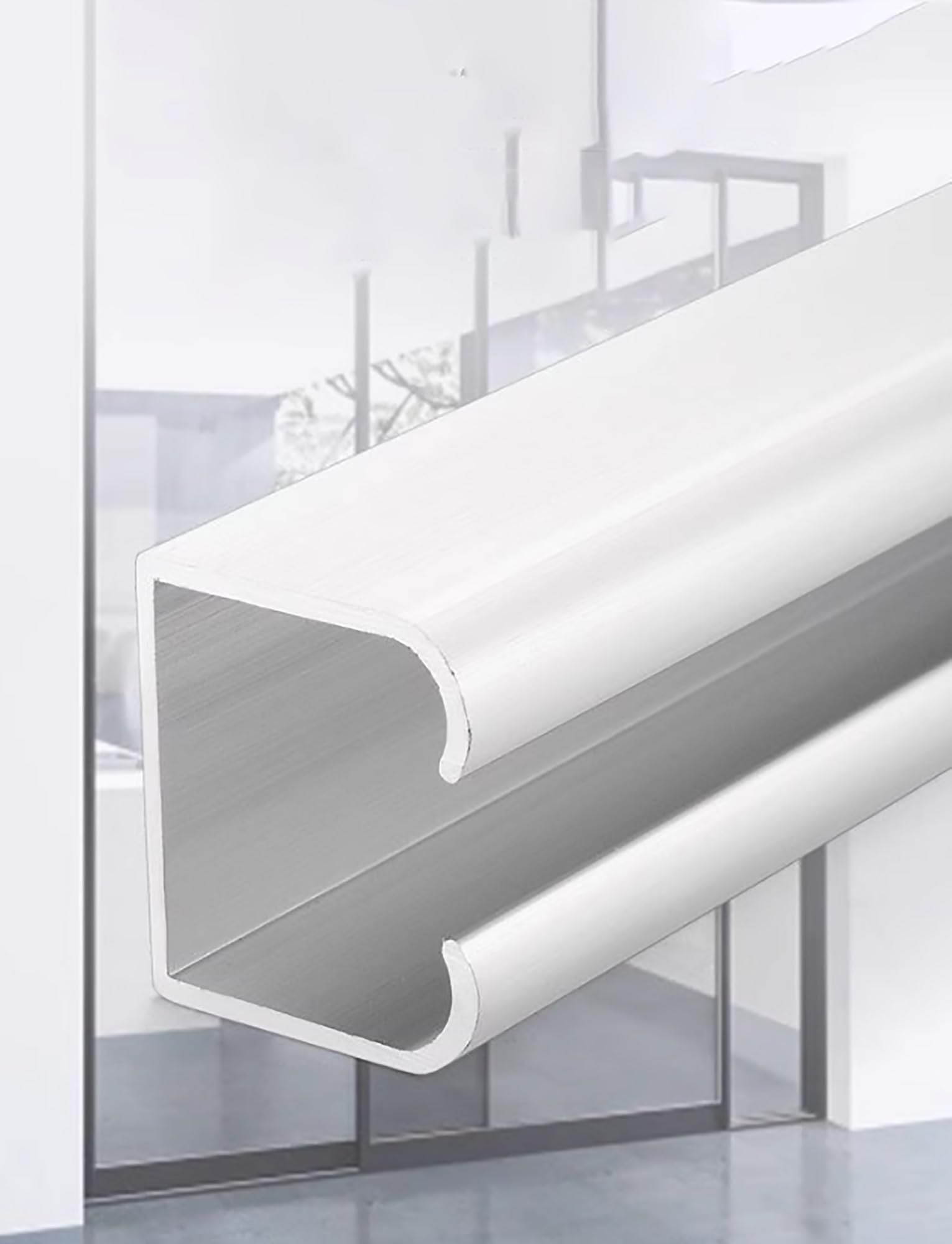 Sliding Glass Window Track, Bypass Barn Door Sliding Track Hardware Kit 100-400 cm(110cm/43in)