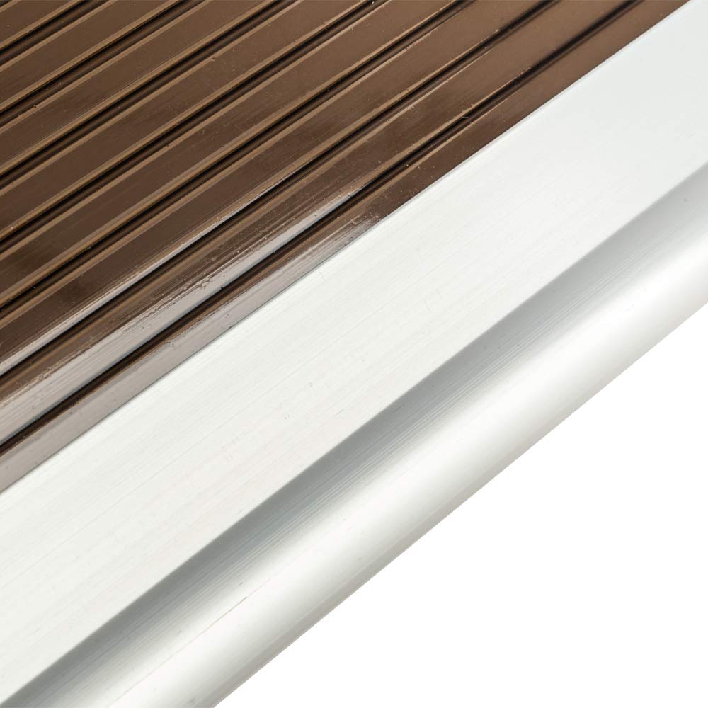 Auvent Aluminium Gris - Marquise d'Entree - Résistant à la Pluie et UV - Transparent - 300 x 100 x 25