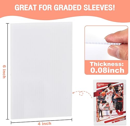 Miniatura 5 de Protector de envío de tarjetas coleccionables de 4 x 6 pulgadas, precortadas de plástico, fundas de cartón precortadas para embalaje de tarjetas