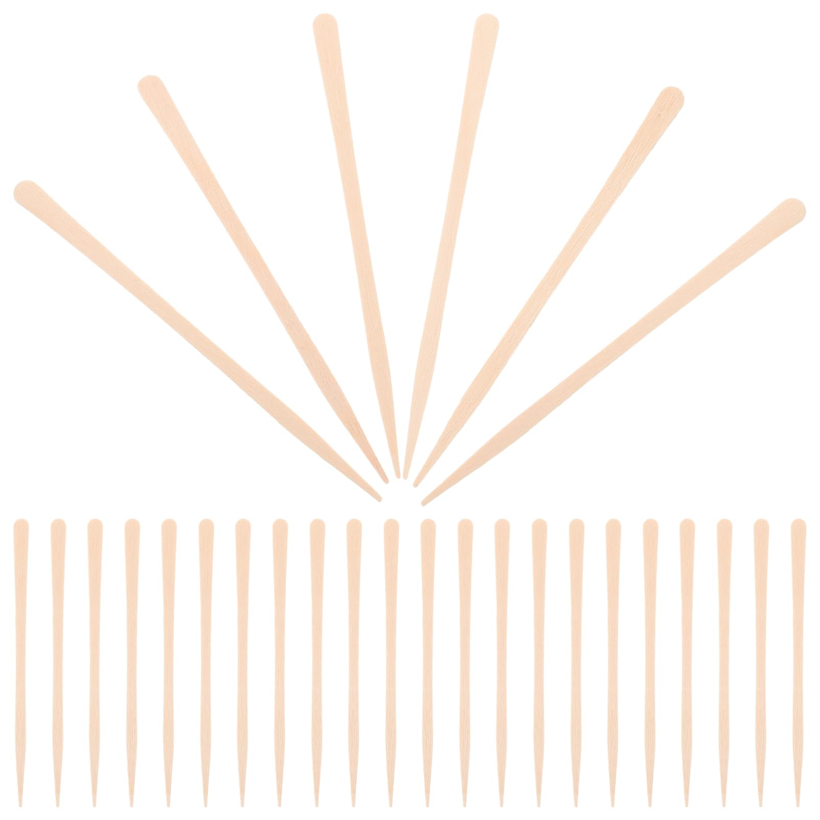 HAPINARY Waxing Sticks for Hair Removal 100pcs Wooden Applicators Smooth Safe for Hands Skin