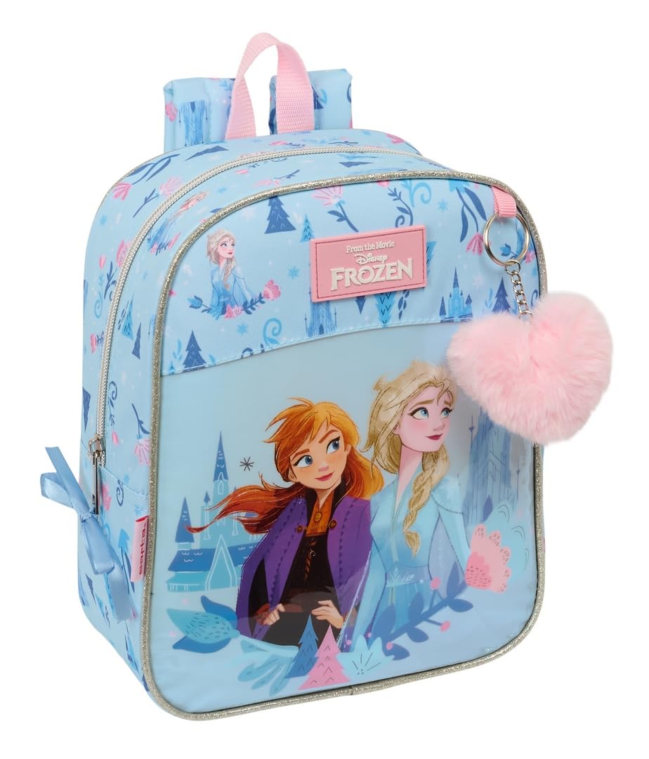 Safta FROZEN ICE MAGIC - Mochila Infantil, Mochila Niño, Mochila Escolar, Adaptable a Carro, Ideal para Guardería, Cómoda y Versátil, Calidad y Resistencia, 22x10x27 cm
