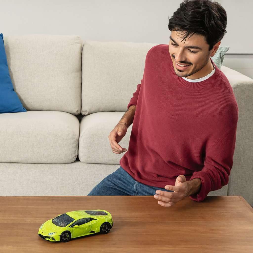 Ravensburger Lamborghini Huracán EVO Verde - 108 Piece 3D Jigsaw Puzzle - Perfect for Kids and Adults - Easy Click Technology for Ideal Fit - Durable Display Piece