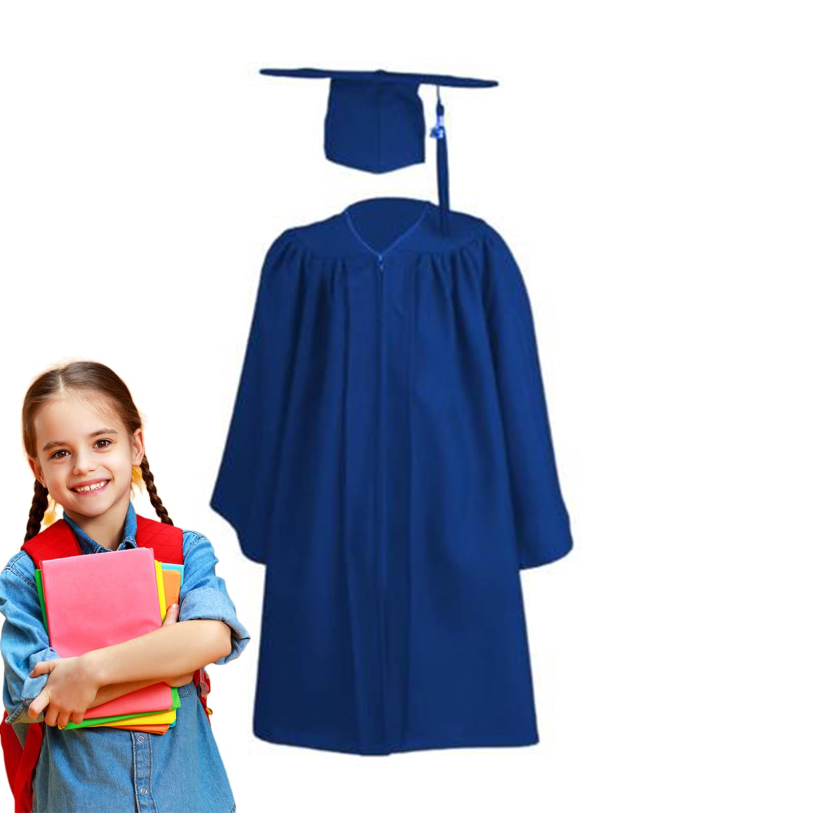Cappello e nappa per berretto da laurea lucido per adulti a 12 colori di fabbric