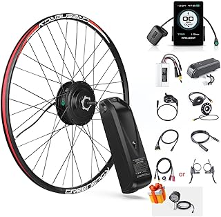 BAFANG Front Hub Motor Kit,48V 500W Ebike Conversion Kits Front Wheel 26inch Electric Bike Conversion kit with 48V20Ah Downtube Battery and LCD Display, Brushless Hub Motor E-bike Conversion Kit