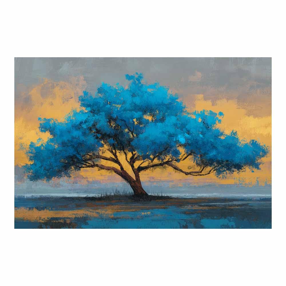 HOQIU Tree Wall Art Sacred glowing lifes tree artwork, home canvas prints, for Bathroom Living Room Bedroom(Multicolor)-60x80cm Unframed