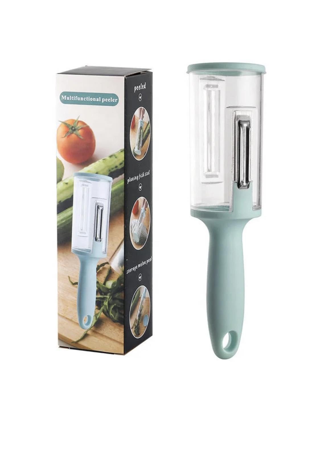 Multifunctional Peeler,Fruit Vegetable peeler, Fish Scale Remover, Carrot Peeler, Stainless Blade & Non-Slip Handle (Blue colour)