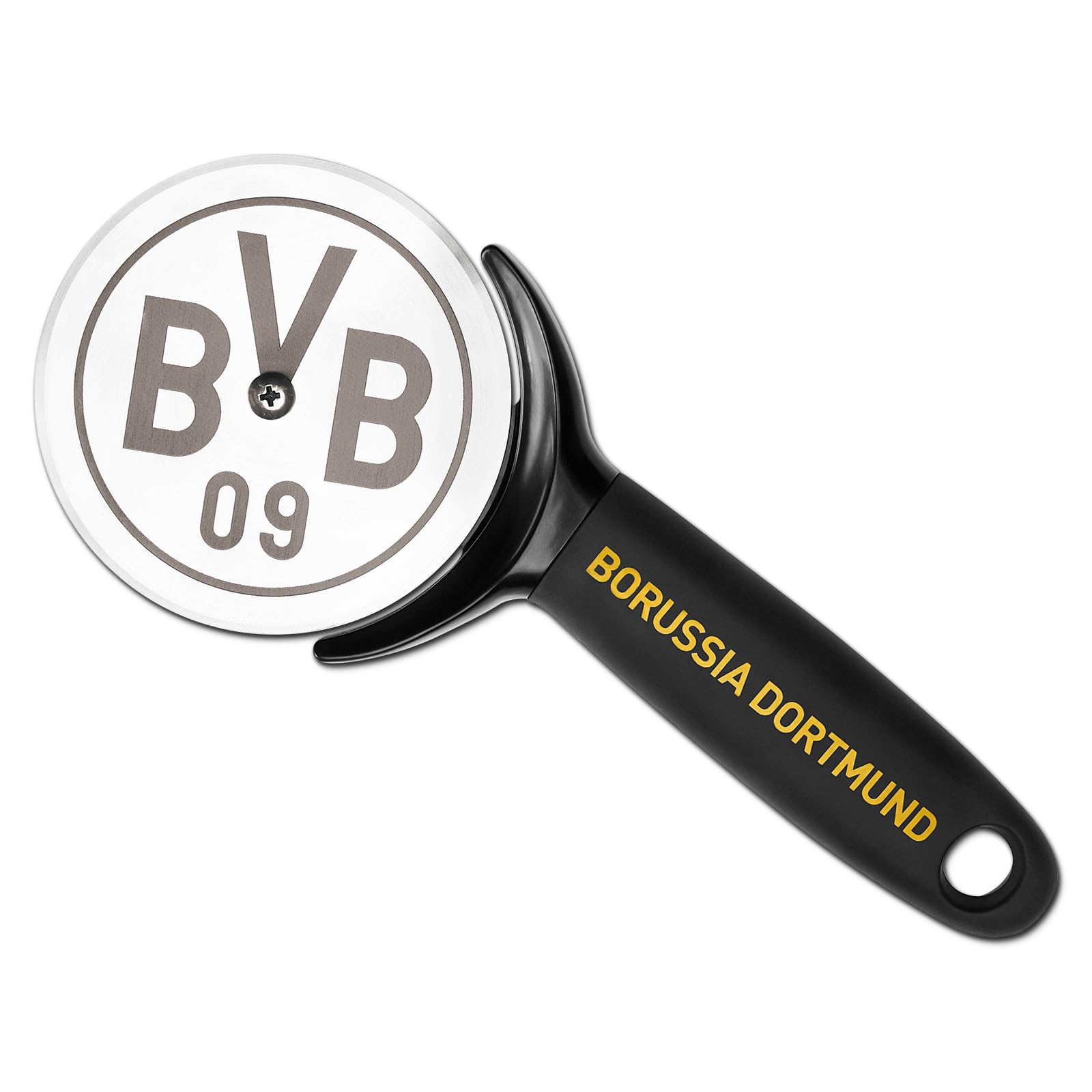 Borussia Dortmund Unisex – nóż do pizzy dla dorosłych, czarny, rozmiar uniwersalny