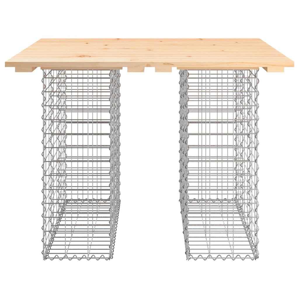 Solivagant Tavolo da Giardino in gabbione Design 100x102x72 cm in Legno massello di Pino,Marrone,24.83kg