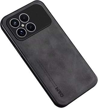 Microcase Xiaomi Poco F8 Pro/Redmi K90 Deri Kaplama Kılıf AL4970 (Siyah)