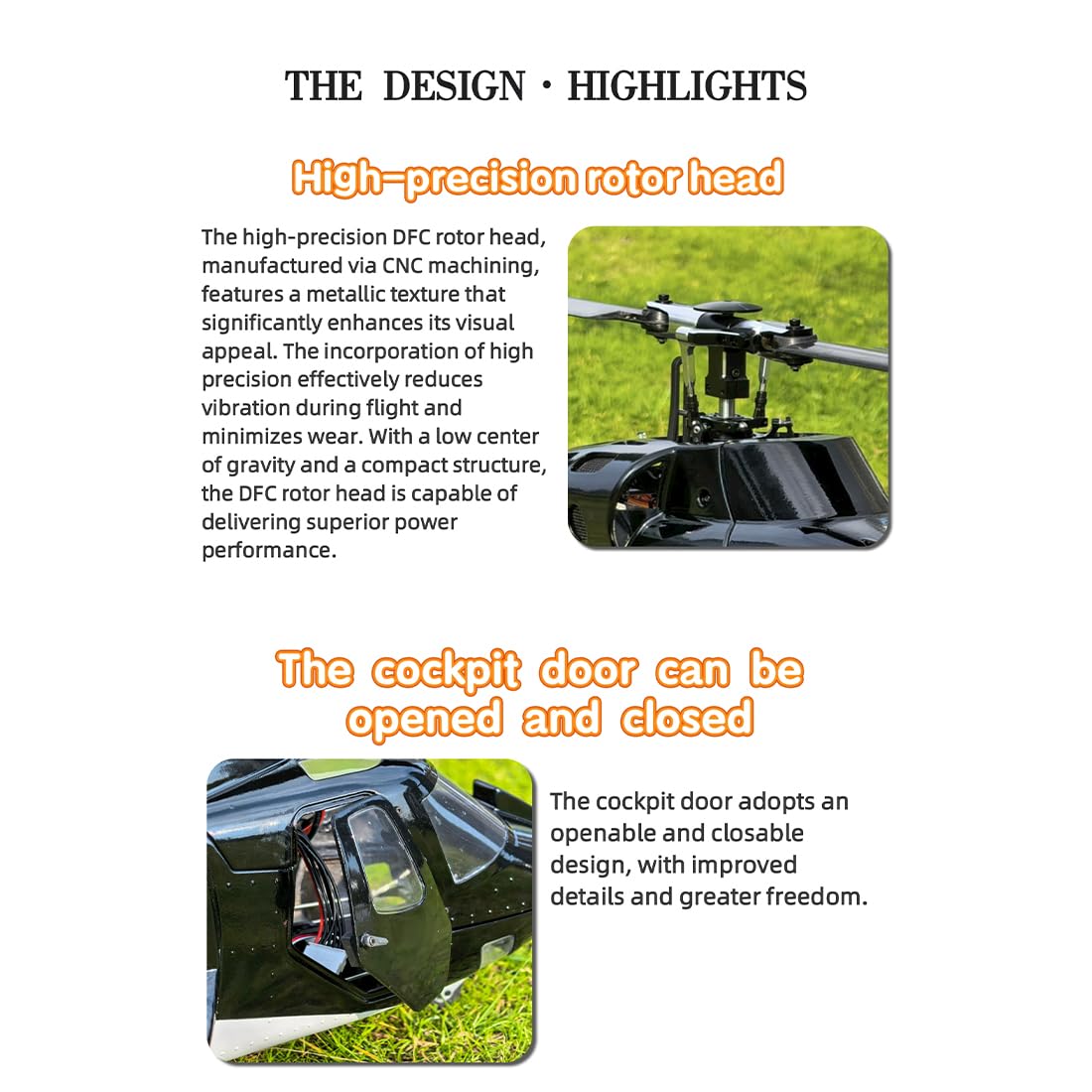 Elicottero RC per adulti, FL500 Pro 500-Class 2.4G 6CH Scala RC elicottero modello con FLISHRC L7 Flight Controller e 4 modalità di posizionamento GPS, giocattolo interno ed esterno per gli amanti RC
