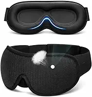 Máscara de Dormir Premium 3D Blackout Total Tapa Olho Anatômico Ajustável Bloqueio de Luz Para Sono Profundo Viagem Descanso Máximo Conforto e Toque Macio