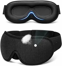 Máscara de Dormir Premium 3D Blackout Total Tapa Olho Anatômico Ajustável Bloqueio de Luz Para Sono Profundo Viagem Descanso Máximo Conforto e Toque Macio