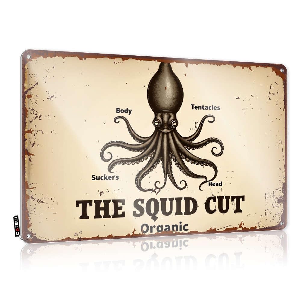 Sujd Colour Art Artwork Mancave Preppy Rules The Squid Cut Organic. - Easy To Hang Art(30X40cm)