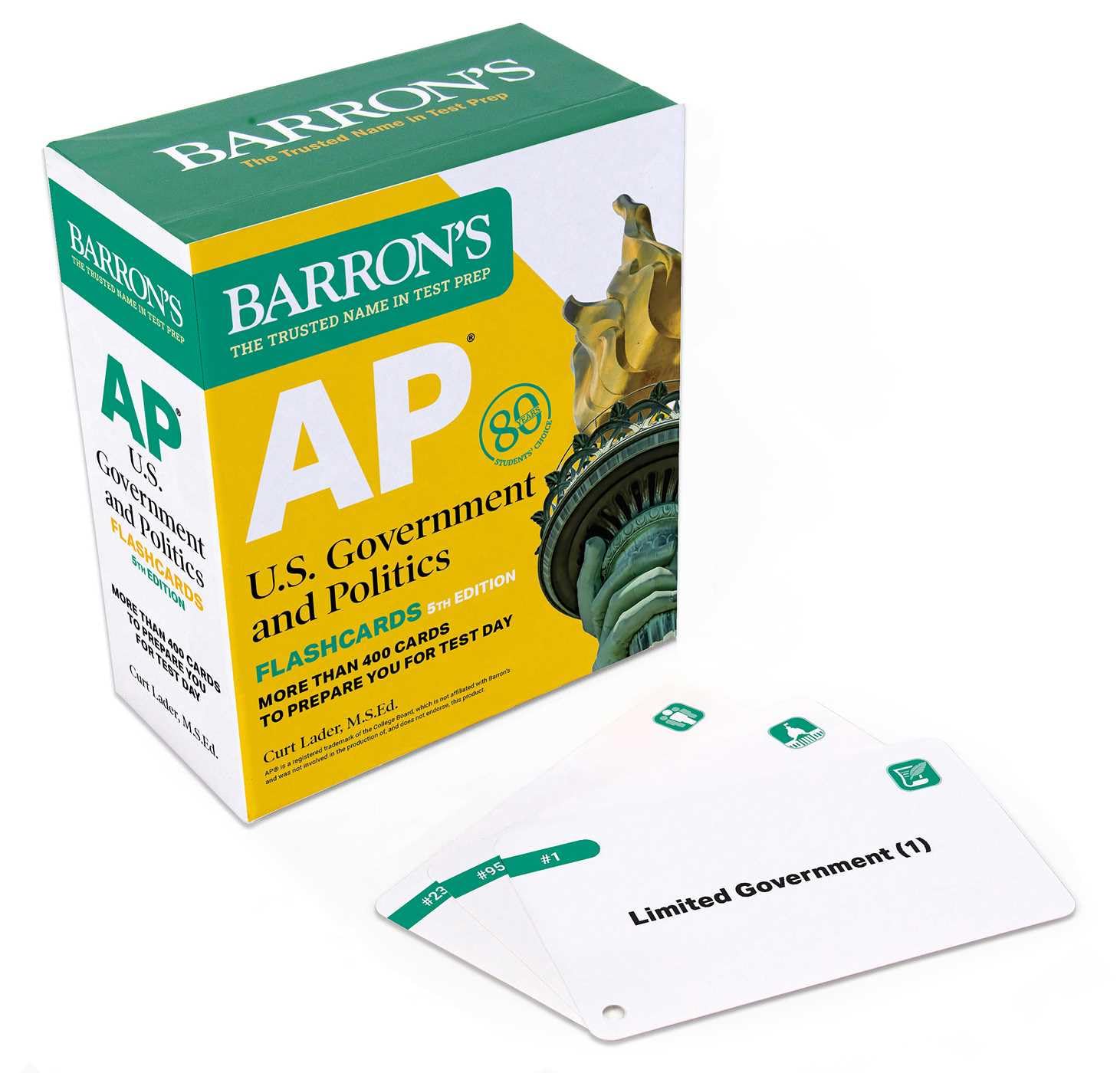 AP U.S. Government and Politics Flashcards, Fifth Edition: Up-to-Date Review (Barron's AP Prep)