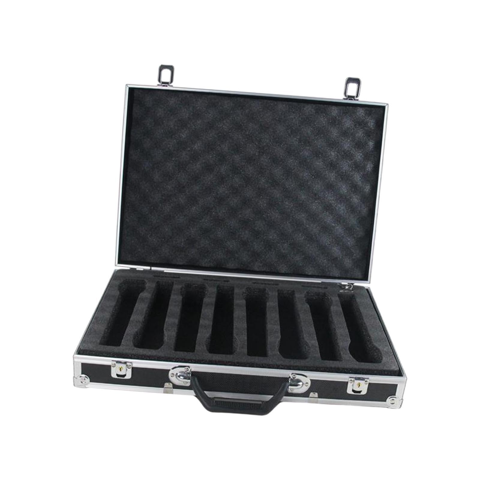 Custodia rigida per microfono vocale, portatile, facile da trasportare, in alluminio leggero con elevata durezza, per musicisti professionisti, custodia protettiva con