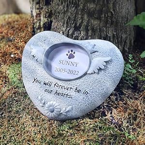 ASDMAOE Herzförmiger Tiergrabstein 'Angel Heart'