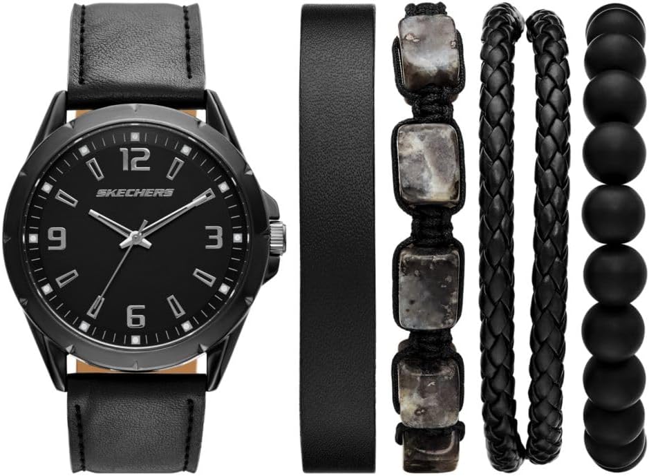 Skechers Men's Watch and Stackable Bracelet or Interchangeable Band Gift Set