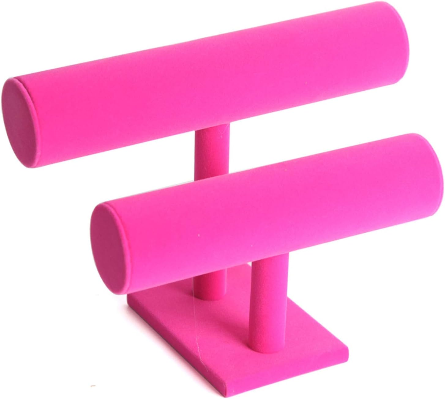 トラベルジュエリーボックス、ジュエリーボックスオーガナイザーケース、フランネルジュエリーディスプレイスタンドT字型ブレスレットホルダ