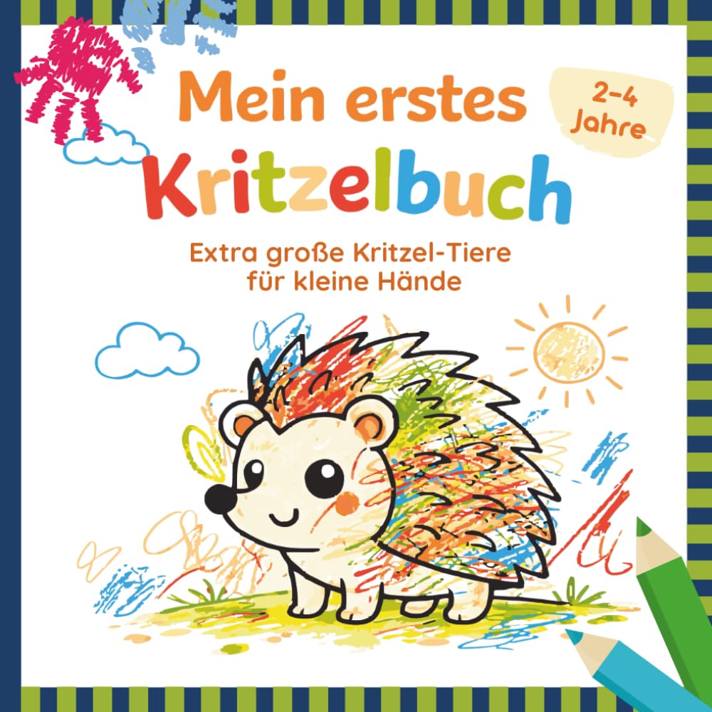 Mein erstes Kritzelbuch mit extra großen Kritzel-Tieren für kleine Hände ab 2 Jahre