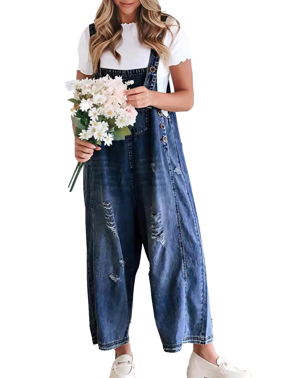Overol de mezclilla ajustable para evitar la ropa incómoda Sukany 7
