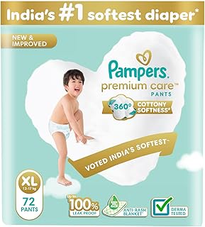 Pampers Premium Care Pant Style Baby Diapers | Extra-Large (XL size) | 72 Count | Voted India's Softest | All-in-1 with 36...