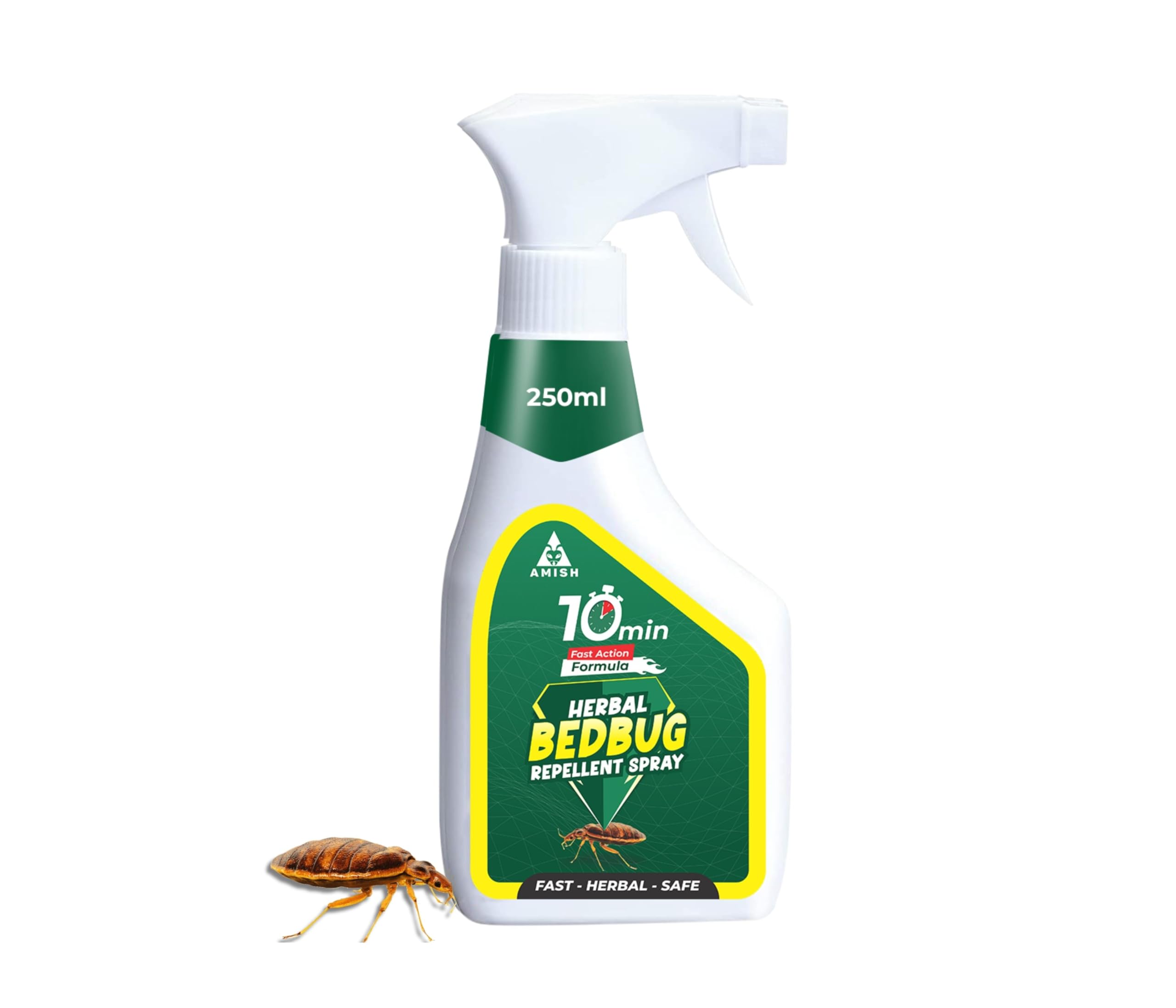 Amish Herbal Bed Bug Spray 250ml | Ready-to-Use Bed Bug Treatment Spray | Bed Bug Control Formula | Indoor Use for Home, Bedroom, Mattress & Furniture | Pack of 1