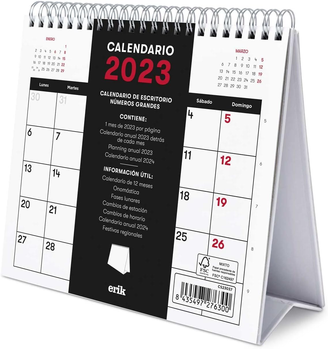 Grupo Erik Generic 2023 Calendar 2023 Desktop Calendar with FSC
