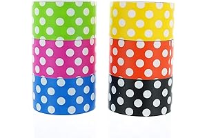 GiftExpress 6pk Assorted Colored Duct Tapes: Polka Dot Duct Tapes