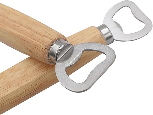Miniatura 4 de 2 abrebotellas con mango de madera, abrebotellas de aleación de 5.5 pulgadas se utilizan para fiestas, vida diaria, viajes y buenos regalos para