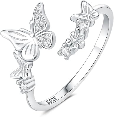 925 Sterling Silver Adjustable Ring for Women Fashion Jewelry Gifts